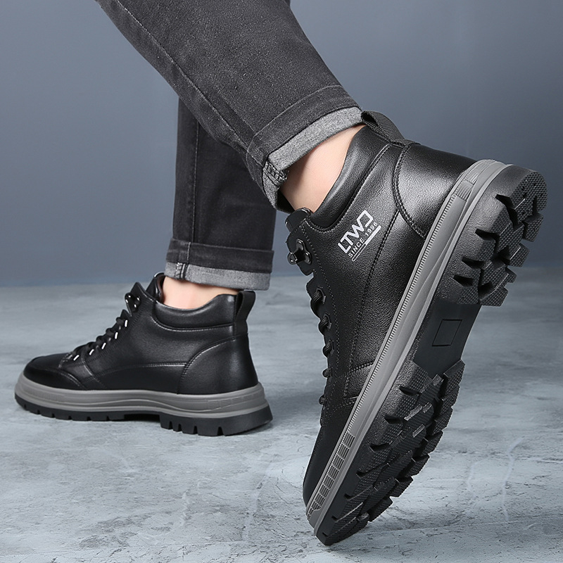 Pánske pracovné topánky Martin, jeseň a zima 2022, nová módna značka, ležérne kožené topánky strednej kategórie, pánske kožené topánky v britskom štýle