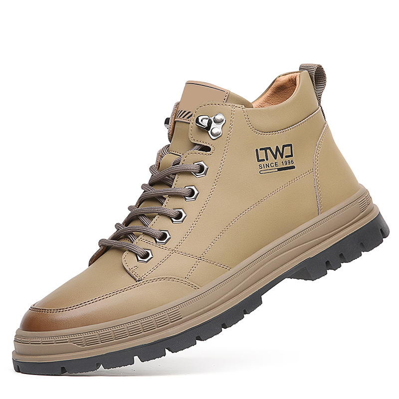 Pánske pracovné topánky Martin, jeseň a zima 2022, nová módna značka, ležérne kožené topánky strednej kategórie, pánske kožené topánky v britskom štýle