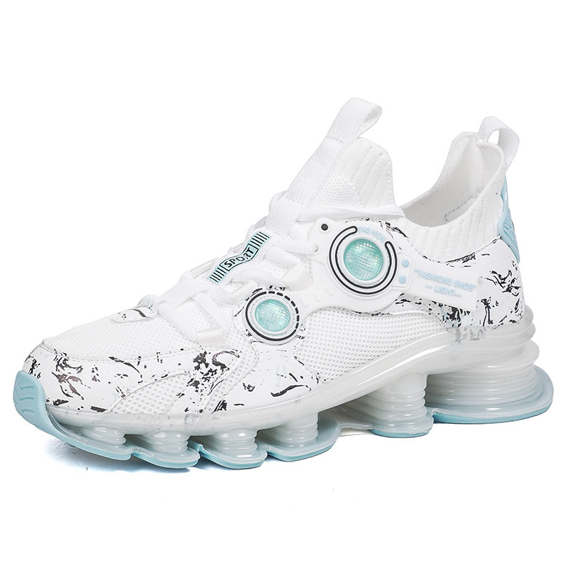 2025 Нови крос-гранични летни спортни обувки с голям размер, ежедневни леки, устойчиви на износване, дишащи, плетени обувки, мъжки обувки тип чорап