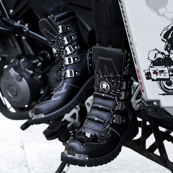 Ανδρικά παπούτσια φθινοπώρου και χειμώνα 2024, βρετανικού στιλ, μεσαίου-υψηλού ύψους, μπότες martin κορεάτικου στιλ, μοντέρνες ανδρικές μπότες με φλις επένδυση.