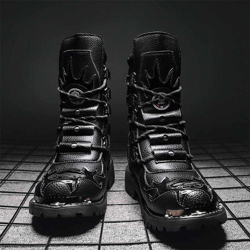 2023. aasta talvised meeste kõrge säärega kingad, õues kasutamiseks mõeldud mootorrattasaapad, suured piiriülesed meeste saapad