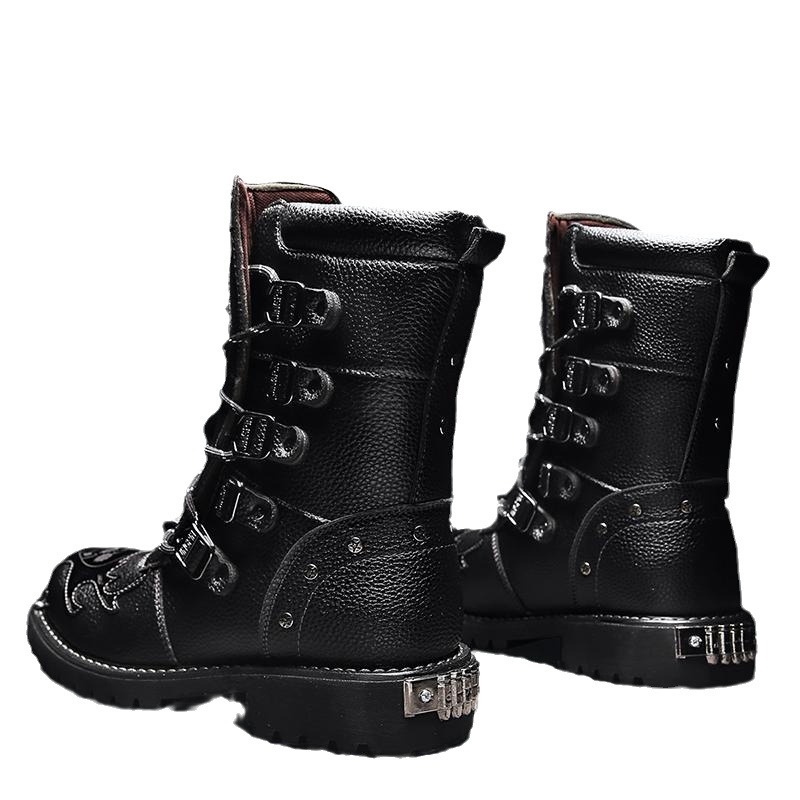 2023. aasta talvised meeste kõrge säärega kingad, õues kasutamiseks mõeldud mootorrattasaapad, suured piiriülesed meeste saapad