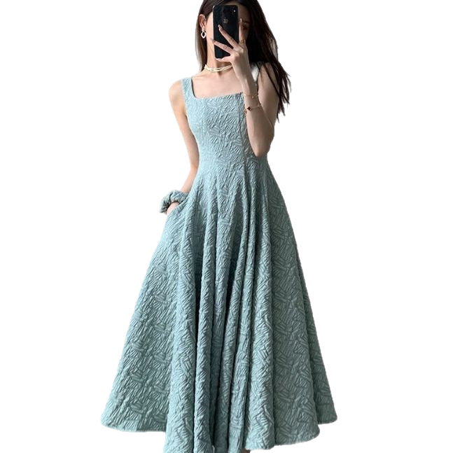 Dámske letné šaty s dlhým výstrihom, úzky strih, francúzsky pás, elegantné, luxusné, s veľkým výstrihom, 2023