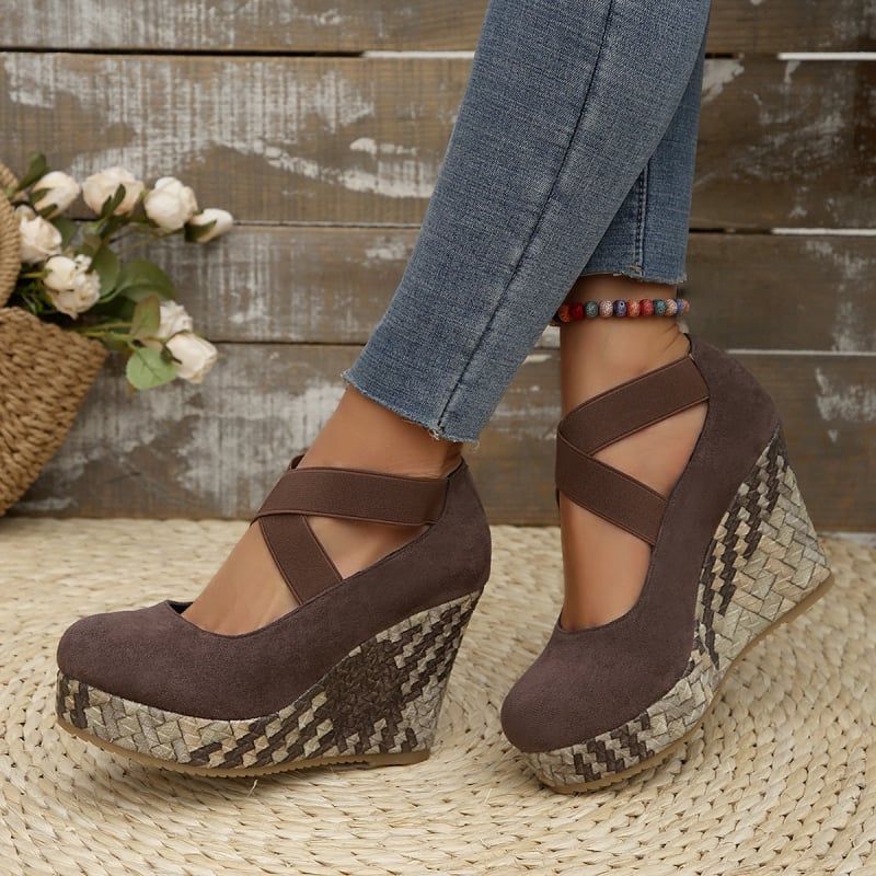 2025 m. pavasario ir vasaros „Crossborder“ naujos, žuvies burnoje esančios, tuščiavidurės, elastingos, vandeniui atsparios, platforminės, storapadės moteriškos romėniškos basutės