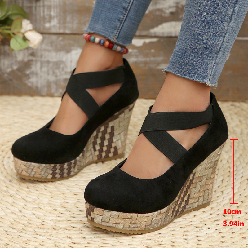 2025 m. pavasario ir vasaros „Crossborder“ naujos, žuvies burnoje esančios, tuščiavidurės, elastingos, vandeniui atsparios, platforminės, storapadės moteriškos romėniškos basutės