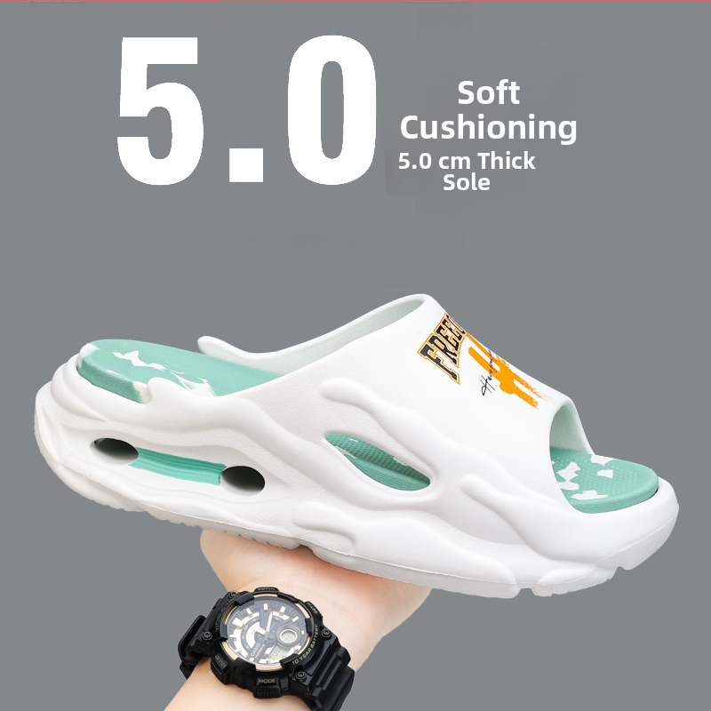 Trendy značkové papuče pre mužov, letné tínedžeri, majú pocit, akoby šliapali po exkrementoch, nosia športové sandále, chlapčenské plážové sandále s hrubou podrážkou, ktoré nepáchnu na nohách.