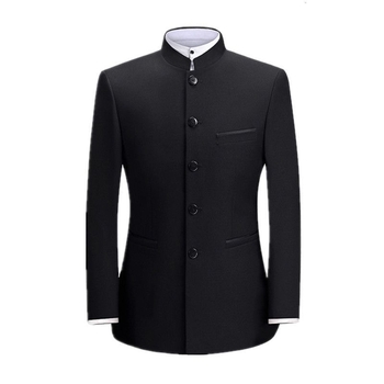 Luksuslik Zhongshani ülikond, meeste noorte pulmakleit, moebrändi õhuke hiina stiilis stand-kraega ülikond, hiina stiilis tangi ülikond