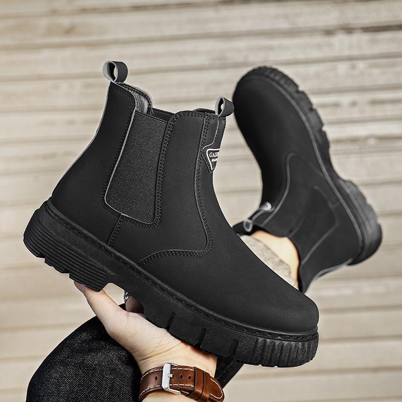 Cizme Martin pentru bărbați, stil retro casual britanic, cu mânecă înaltă, toamnă, sport, groase, cizme de scule