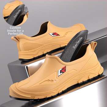 Χαμηλές μπότες βροχής, ανδρικές καλοκαιρινές αδιάβροχες μπότες, αποσμητικά παπούτσια νερού, αντιολισθητικά παπούτσια κουζίνας, παπούτσια σιλικόνης ενηλίκων για εργοτάξια