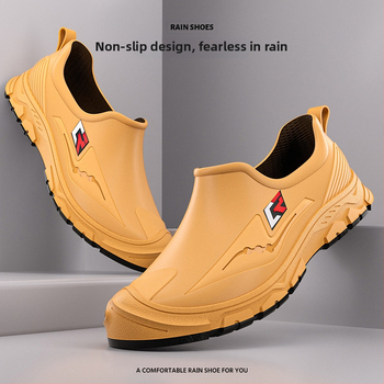 Χαμηλές μπότες βροχής, ανδρικές καλοκαιρινές αδιάβροχες μπότες, αποσμητικά παπούτσια νερού, αντιολισθητικά παπούτσια κουζίνας, παπούτσια σιλικόνης ενηλίκων για εργοτάξια