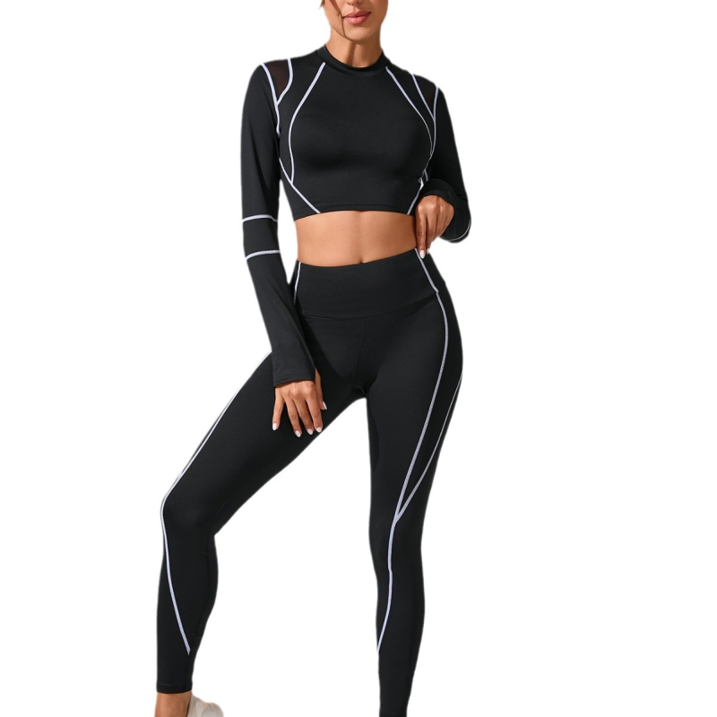 Euroopa ja Ameerika spordiriietus, talvine liibuv pikkade varrukatega salendav kiiresti kuivav fitnessirõivas naistele, õues jooksmiseks mõeldud joogaülikond