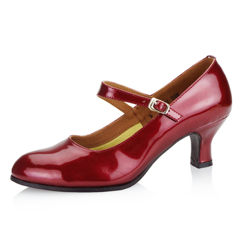 Palaikykite mišrios partijos Lotynų Amerikos šokių batelius, vieno diržo, šiuolaikinių šokių batelius, kvadratinius šokių batelius, guminius padus, moteriškus, plaukų kartos batelius