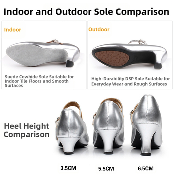 Palaikykite mišrios partijos Lotynų Amerikos šokių batelius, vieno diržo, šiuolaikinių šokių batelius, kvadratinius šokių batelius, guminius padus, moteriškus, plaukų kartos batelius