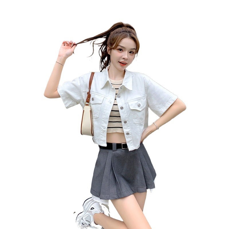 Femeii cămașă de vară cu mânecă scurtă și elegantă, stil casual, cu imprimeu floral, bluză scurtă