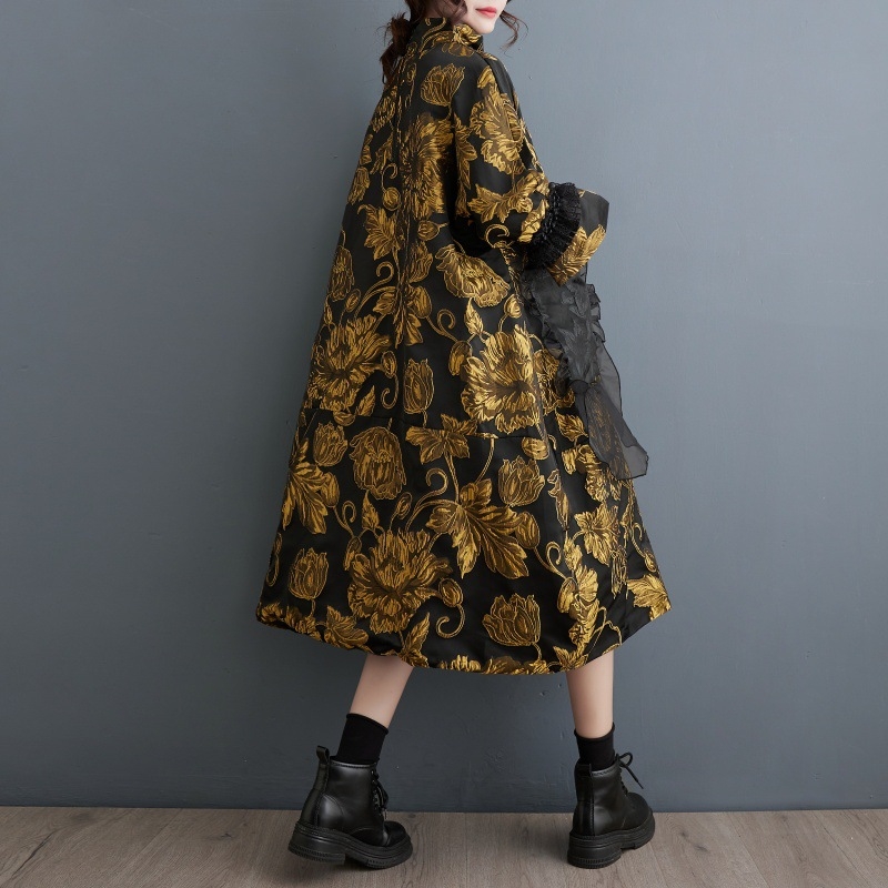 Jeseň a zima 2024, nový trend v čínskom štýle, dvojvrstvový remeselný žakárový kabát, elegantné štíhle šaty