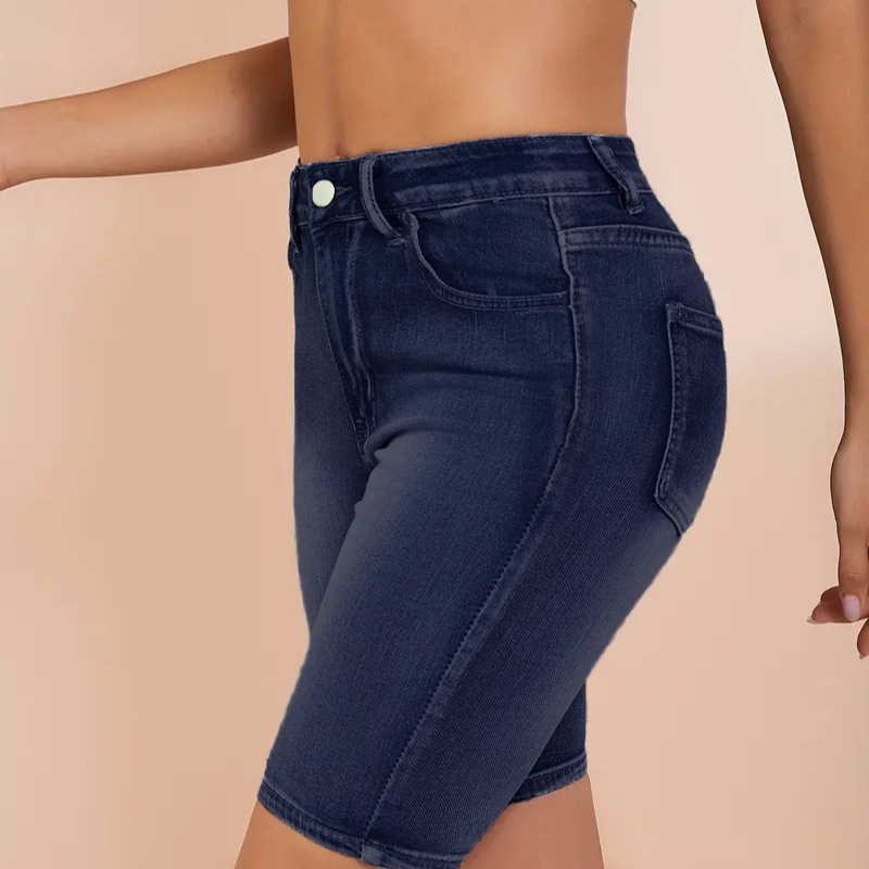 Eiropas un Amerikas Amazon pārrobežu elastīgie, pieguļošie, modes lielizmēra džinsa šorti, brīvi ikdienas, daudzpusīgi Eiropas un Amerikas tendences