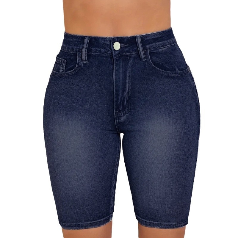 Eiropas un Amerikas Amazon pārrobežu elastīgie, pieguļošie, modes lielizmēra džinsa šorti, brīvi ikdienas, daudzpusīgi Eiropas un Amerikas tendences