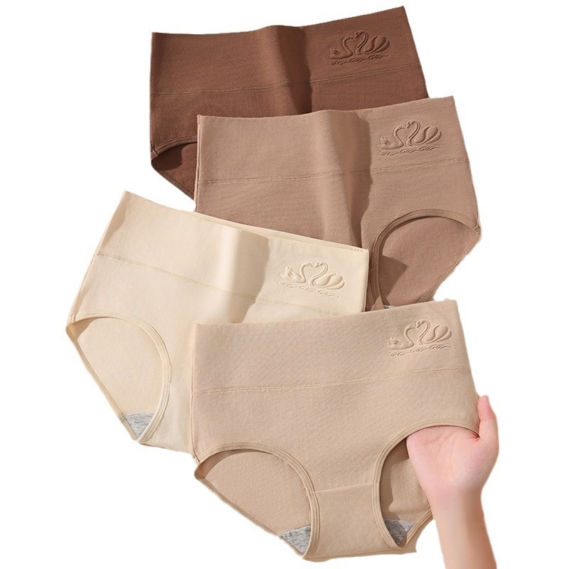 Maillard Cross-Border apakšveļa sievietēm ar augstu jostasvietu, liela izmēra, vienkrāsaina, ērta, ādai draudzīga, elpojoša kokvilnas apakšveļa, sieviešu biksītes.