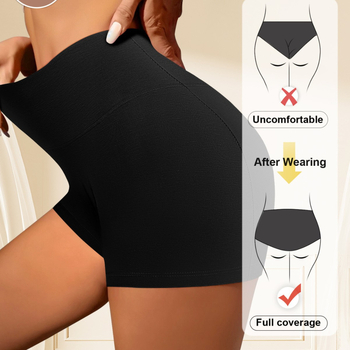 Tarpvalstybiniai Europos ir Amerikos boksininkų moteriški apatiniai Boksininkai aukštu juosmeniu, aptempti boksininkai apatiniai Aptempti aukštu juosmeniu apatiniai sportiniai šortai