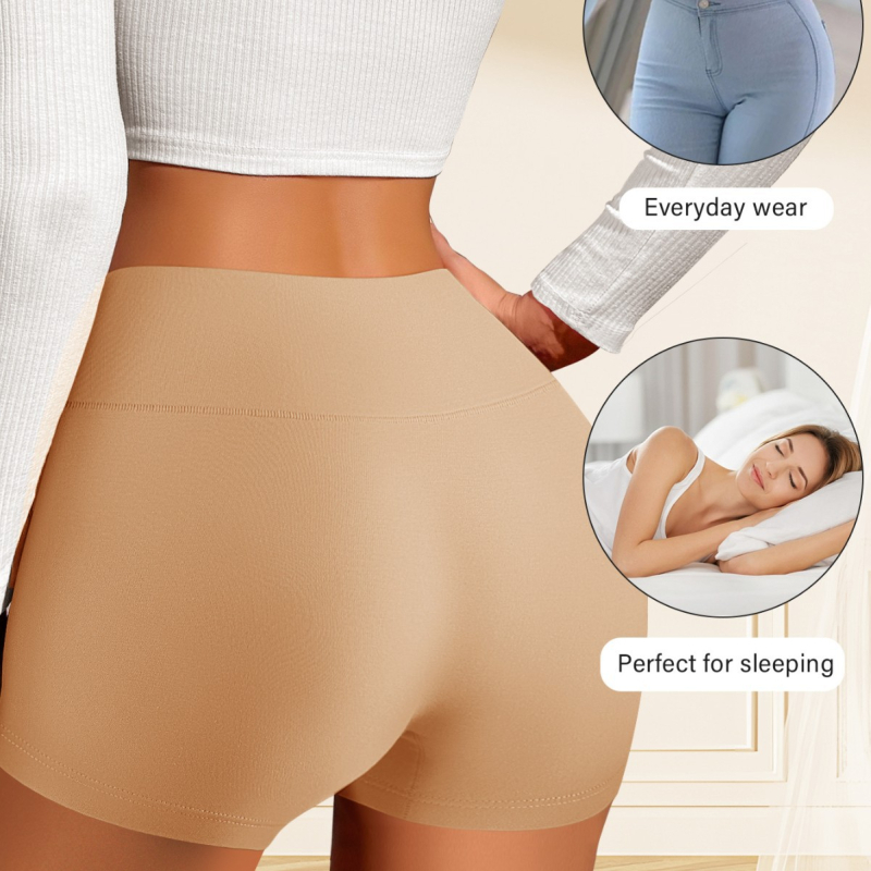 Tarpvalstybiniai Europos ir Amerikos boksininkų moteriški apatiniai Boksininkai aukštu juosmeniu, aptempti boksininkai apatiniai Aptempti aukštu juosmeniu apatiniai sportiniai šortai