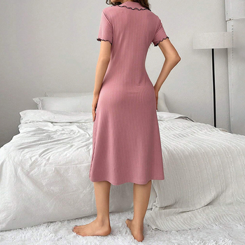 Amazon Ευρώπη και Ηνωμένες Πολιτείες διασυνοριακό καλοκαίρι νέο σέξι ζακέτα με κουμπιά, κοντομάνικο φόρεμα, νυχτικό, γυναικείες πιτζάμες