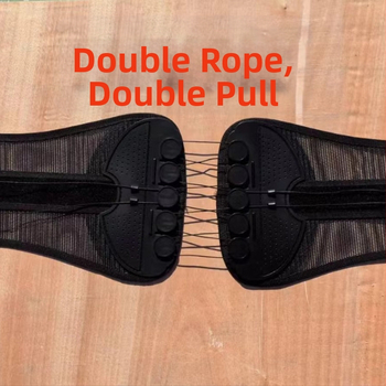 Suport lombar cu disc dublu-tragere, curea de susținere a taliei cu cordon presurizat, suport pentru talie pentru bărbați și femei, material respirabil cu plasă