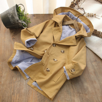 Παιδικό αντιανεμικό μπουφάν για αγόρια, σταυρωτό κορεάτικο παλτό, αντιανεμικό μεσαίου μήκους, άνοιξη και φθινόπωρο 2024