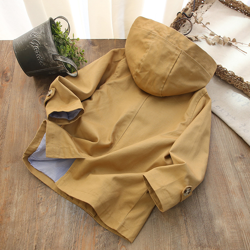 Παιδικό αντιανεμικό μπουφάν για αγόρια, σταυρωτό κορεάτικο παλτό, αντιανεμικό μεσαίου μήκους, άνοιξη και φθινόπωρο 2024