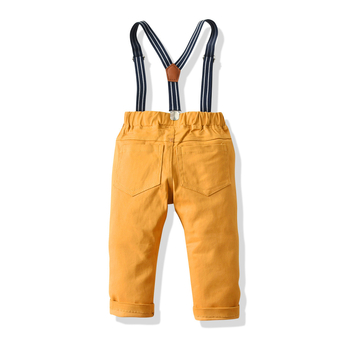 Poiste pikkade varrukatega särk-rihmaga pükste komplekt, laste beebipidu kleitide komplekt, koolihooaja riided