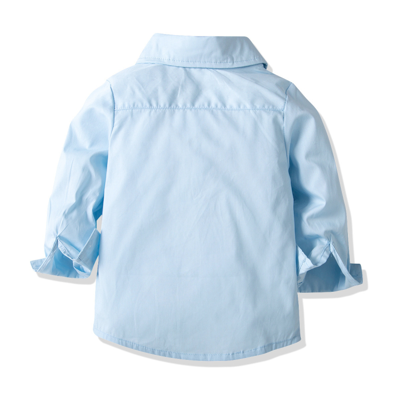 Poiste pikkade varrukatega särk-rihmaga pükste komplekt, laste beebipidu kleitide komplekt, koolihooaja riided