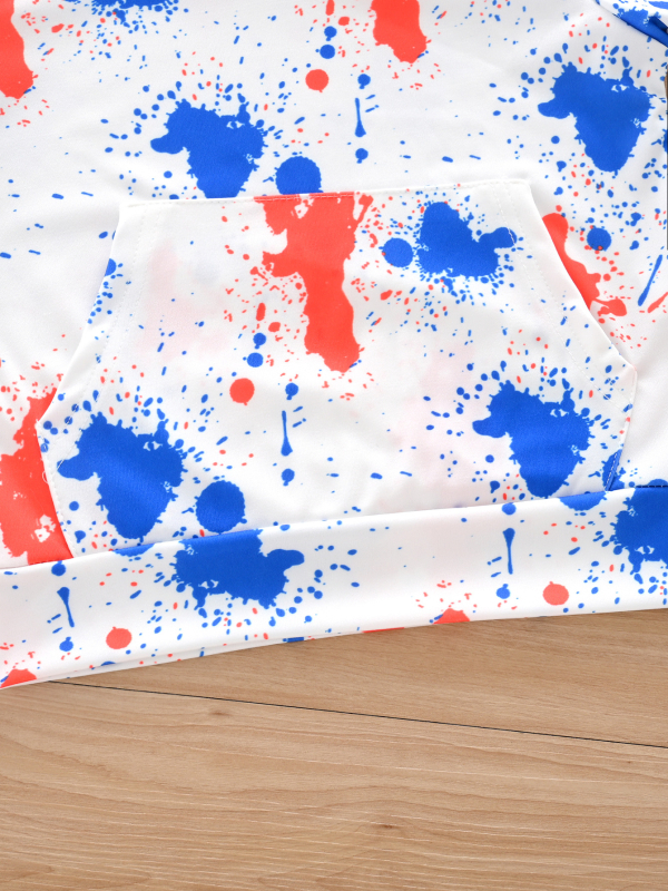 YM057 Παιδικά Ρούχα για Διασυνοριακή Χρήση στο Amazon Παιδικά Ρούχα Ευρωπαϊκό και Αμερικανικό Πουλόβερ με Μακρυμάνικο και Κουκούλα, Σετ Δύο Τεμαχίων, Tie-dye