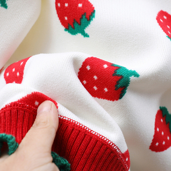 Βασικό πουκάμισο για κορίτσια Άνοιξη και Φθινόπωρο Μικρό και Μεσαίο Παιδικό Πλεκτό Ζακέτα Western στυλ Μικρό Παλτό Ολόσωμο Πουλόβερ με επένδυση φλις και ασορτί ύφασμα