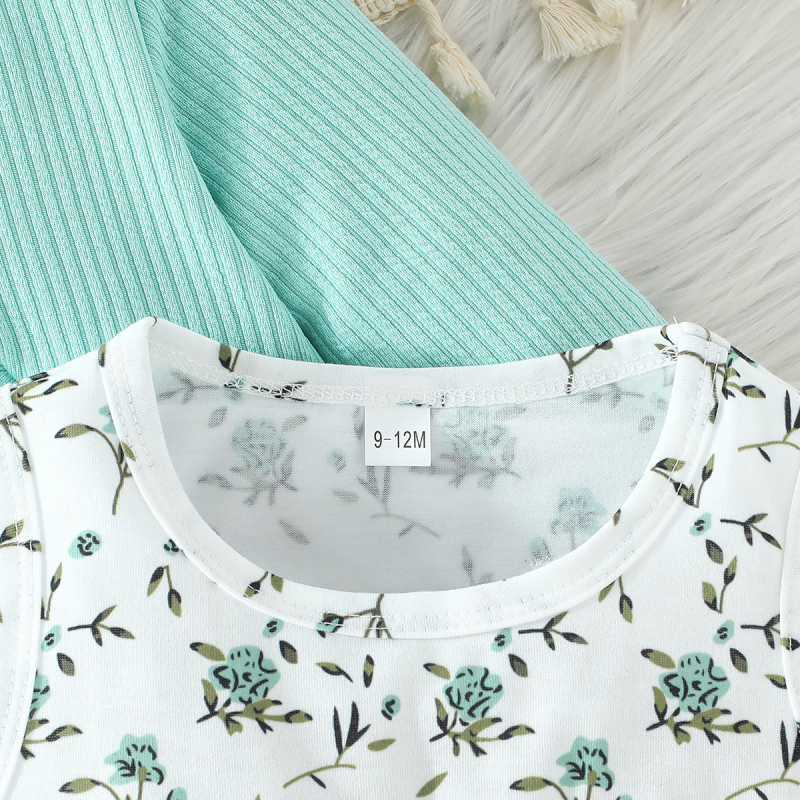 Uus saabumine lillelise lääne stiilis sügiskleit Korea stiilis laste pikkade varrukatega kleit lääne stiilis lipsuga seelik pikkade varrukatega mantelülikond