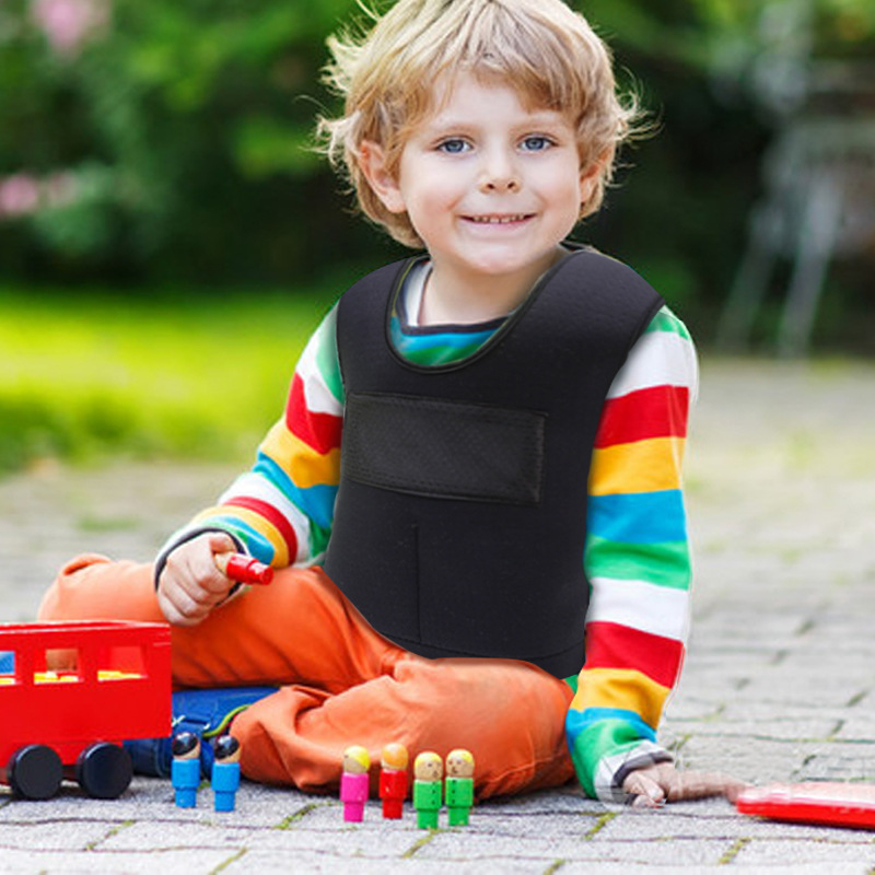 Vestă compresivă cu greutăți exclusive transfrontaliere pentru copii, pentru autism și tulburare de hiperactivitate, respirabilă, lavabilă, cu spate compresiv