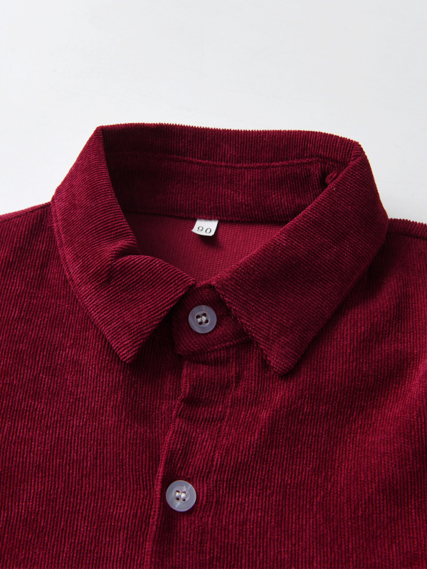 Piiriülene uus kevad- ja sügispoiste sametist pikkade varrukatega särk, lastesärk