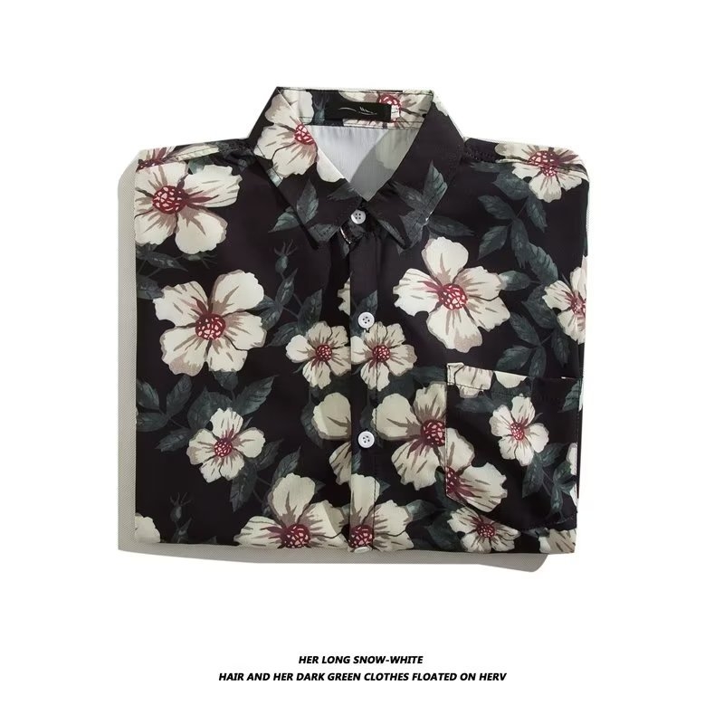 2022 m. madingas prekės ženklo nišinis vintažinis aliejinis paveikslas su gėlėmis, meniškas laisvalaikio stiliaus marškinėliai ilgomis rankovėmis, rudens naujienos