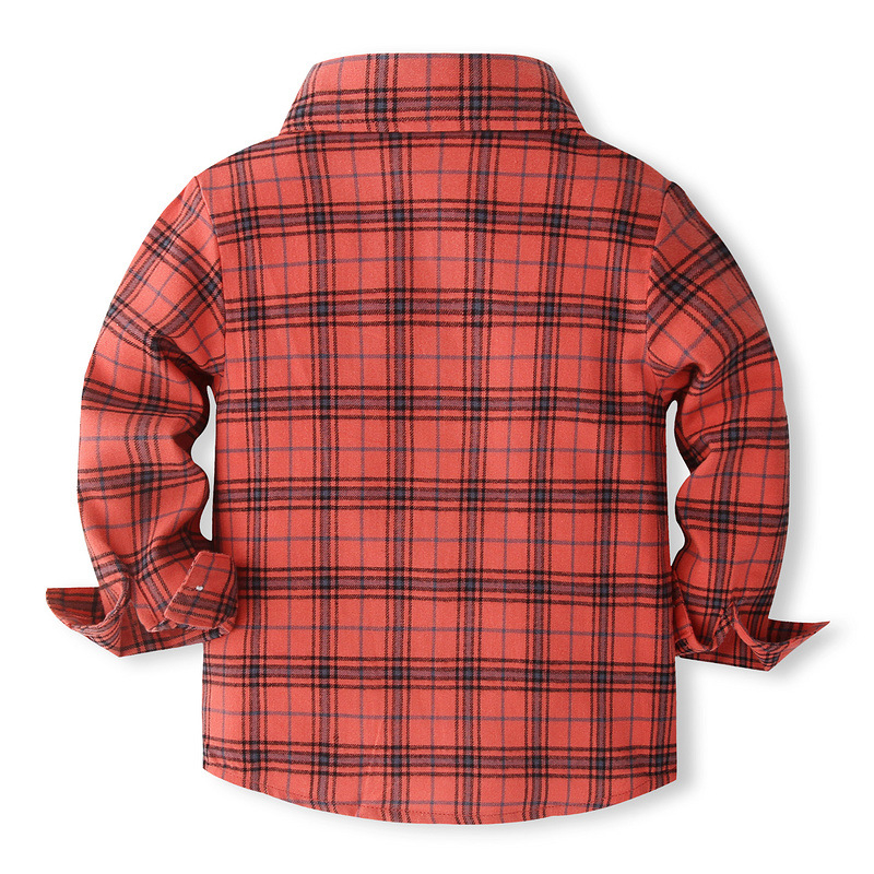 Ευρώπη και Ηνωμένες Πολιτείες διασυνοριακό πουκάμισο με μακρύ μανίκι και καρό πέτο για αγόρια, χριστουγεννιάτικο πουκάμισο Amazon για παιδιά, εξωτερικό εμπόριο διασυνοριακών παιδικών ενδυμάτων