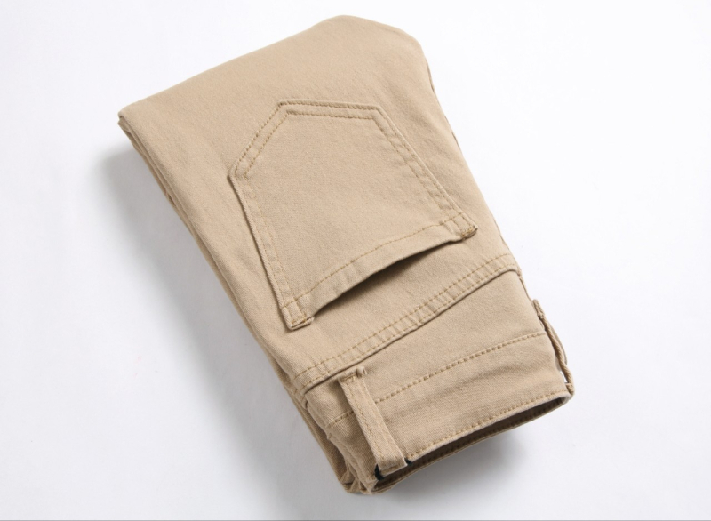 Furnizare pantaloni din denim kaki elastici, drepți, pentru comerț electronic transfrontalier