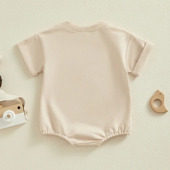 Ευρωπαϊκή και αμερικανική νέα βρεφική φόρμα με κοντομάνικα για αγόρια και κορίτσια, καλοκαιρινή, μονόχρωμη, αποκλειστική, για όλες τις ηλικίες