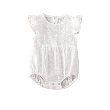 2021. aasta suvine beebidele mõeldud puuvillane pitsiline hingav ühes tükis riietus, beebitüdruku lendava varrukaga ühes tükis romper-romper