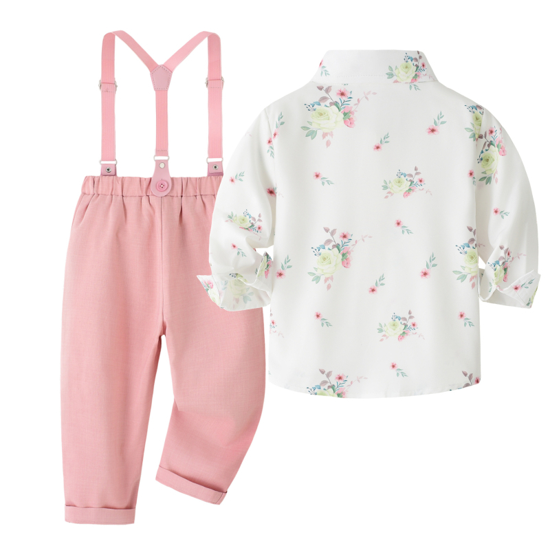 Piiriülene tehase valentinipäeva kevad- ja sügisene Euroopa ja Ameerika poiste härrasmeeste kostüüm, laste üheaastastele lastele mõeldud rihmadega ülikond