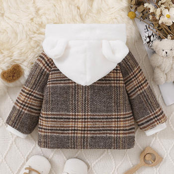 Dječja odjeća za djevojčice, jesen i zima, za novorođenčad, slatki vezeni pahuljasti kaput s kapuljačom, generacija kose