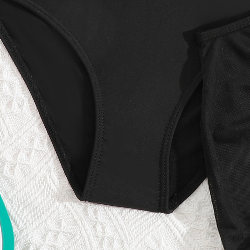 2025. aasta uus must laste lõhestatud kolmeosaline ujumistrikoo, kondoolirihmaga, piiriülene tehase hulgimüügi beebitüdruku ujumispüksid ujumistrikoo