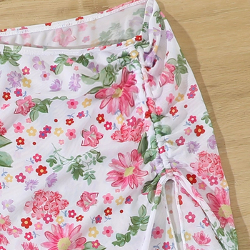 2024. aasta suvine uus naiste Euroopa ja Ameerika stiilis Spice Girli puhkuse vabaaja stiilis suur seelik trükitud rihmadega bikiinid