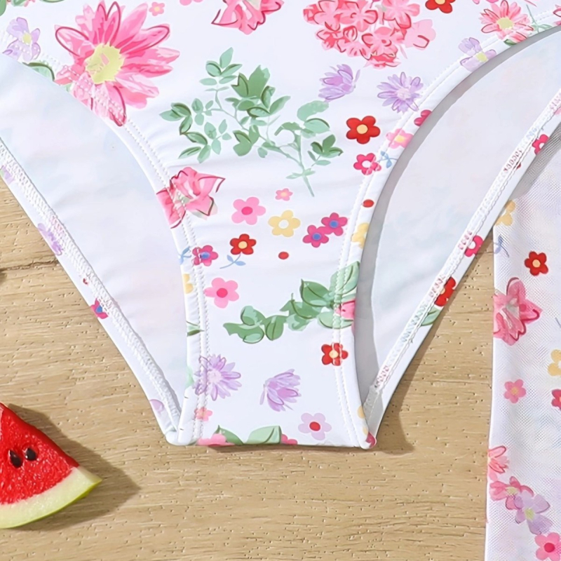 2024. aasta suvine uus naiste Euroopa ja Ameerika stiilis Spice Girli puhkuse vabaaja stiilis suur seelik trükitud rihmadega bikiinid