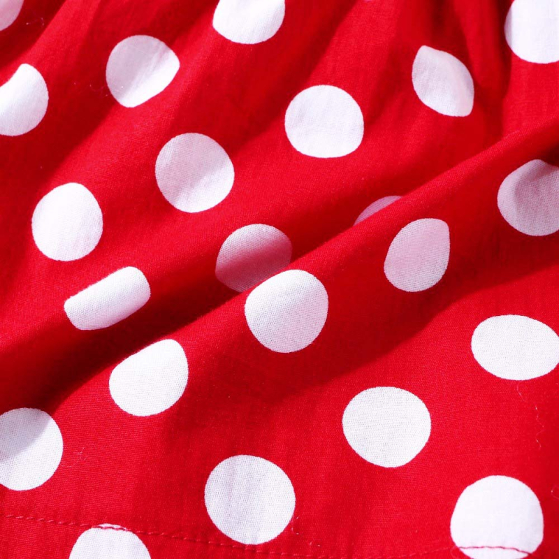 Mergaičių suknelė pavasario ir rudens taškuotas siuvinėjimo klostuotas sijonas europietiškos ir amerikietiškos mados kaspino ilgomis rankovėmis kalėdinis mergaičių sijonas