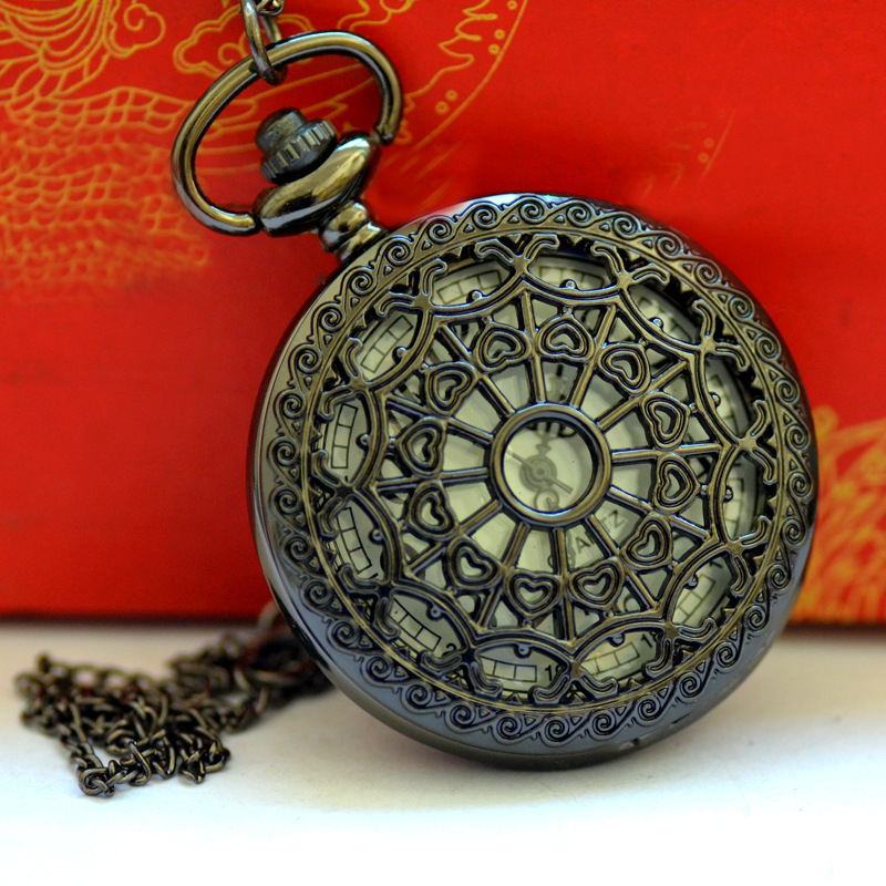 Pārrobežu zirnekļa tīkla balta sejas kvarca kabatas pulkstenis - ražotāju paaudze, vairumtirdzniecības liels kvarca kabatas pulkstenis 9022