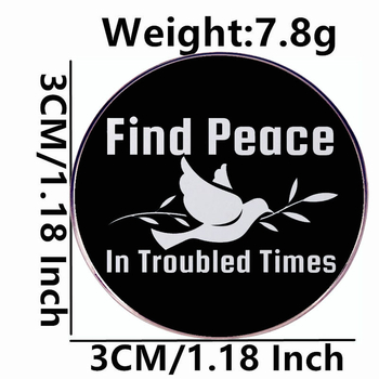 Brošňa s motívom mieru, kreslená anglická holubica mieru, odznak z kovovej zliatiny, doplnky na odznaky