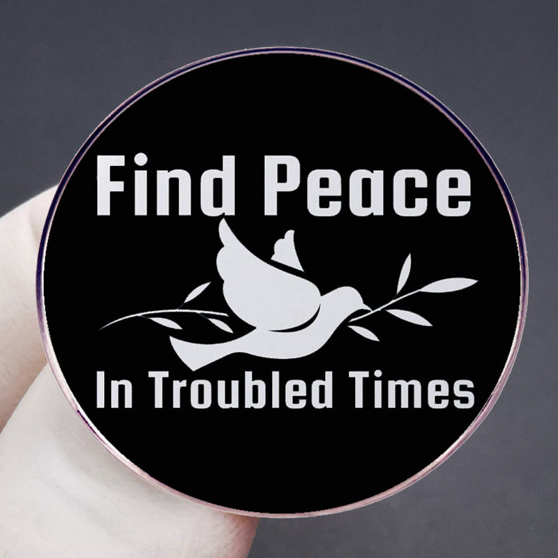 Brošňa s motívom mieru, kreslená anglická holubica mieru, odznak z kovovej zliatiny, doplnky na odznaky