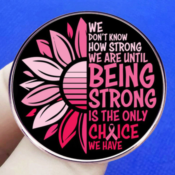 Erősebb női melltudatosság bross rózsaszín szalaggal feminista kitűző fém jelvény